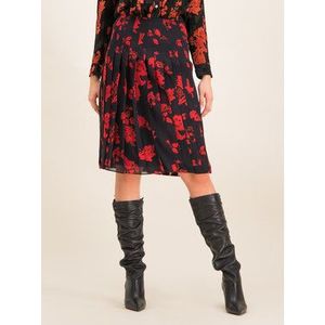 Tory Burch Plisovaná sukňa Paisley Pleated Skirt 63928 Čierna Regular Fit vyobraziť