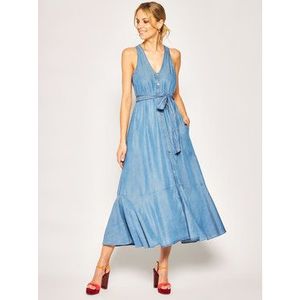 My Twin Džínsové šaty 201MT2194 Modrá Loose Fit vyobraziť