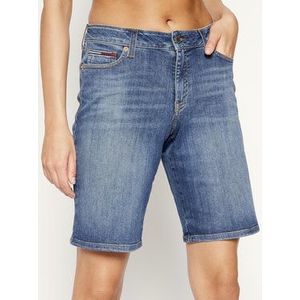 Tommy Jeans Džínsové šortky Mid Rise Denim Bermuda DW0DW08214 Tmavomodrá Regular Fit vyobraziť