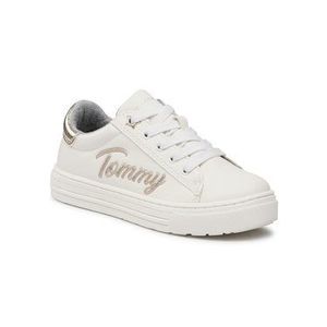 Tommy Hilfiger Sneakersy Low Cut Lace-Up Sneaker T3A4-31024-1190 M Biela vyobraziť