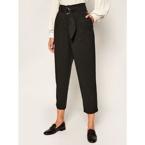 Calvin Klein Bavlnené nohavice Tencel Paper Bag K20K202127 Čierna Regular Fit vyobraziť