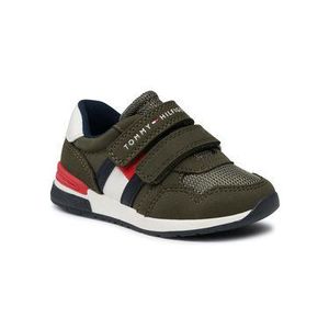 Tommy Hilfiger Sneakersy Low Out Velcro Sneaker T1B4-30481-0732 M Zelená vyobraziť