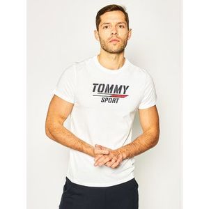 Tommy Sport Tričko Printed Tee S20S200442 Biela Regular Fit vyobraziť