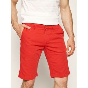 Pierre Cardin Bavlnené šortky 3465/2040 Červená Tailored Fit vyobraziť