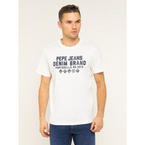 Pepe Jeans Tričko Ben PM506903 Béžová Regular Fit vyobraziť