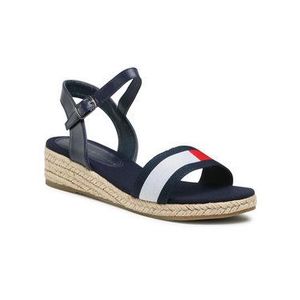 Tommy Hilfiger Espadrilky Rope Wedge Sandal T3A2-31053-0048Y004 S Tmavomodrá vyobraziť