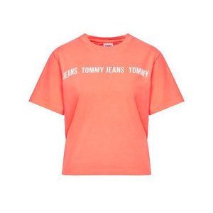 Tommy Jeans Tričko Tjw Tape DW0DW10147 Ružová Relaxed Fit vyobraziť