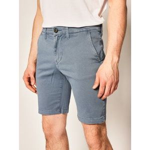 Pepe Jeans Bavlnené šortky Charly Minimal PM800773 Modrá Slim Fit vyobraziť