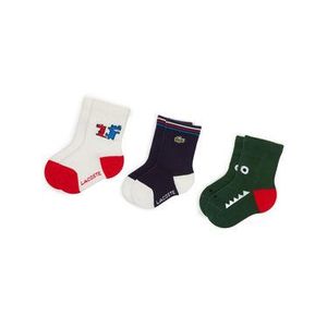 Lacoste Súprava 3 párov vysokých detských ponožiek RA1378 Farebná vyobraziť