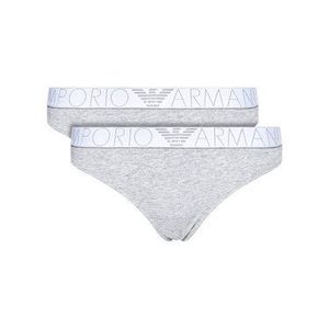 Emporio Armani Underwear Súprava 2 kusov brazílskych nohavičiek 163337 1P227 05348 Sivá vyobraziť