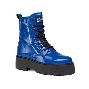 Tommy Jeans Outdoorová obuv Patent Lace Up Boot EN0EN01151 Modrá vyobraziť
