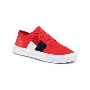 Tommy Hilfiger Sneakersy Lightweight Knit Flag Sneaker FM0FM02545 Červená vyobraziť