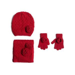 Mayoral Sada čiapka, šál a rukavice 10897 Červená vyobraziť