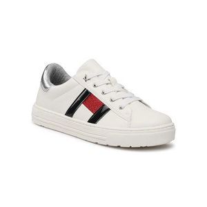 Tommy Hilfiger Sneakersy Low Cut Lace-Up Sneaker T3A4-31023-0813 S Biela vyobraziť