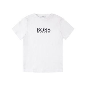 Boss Tričko J25P13 S Biela Regular Fit vyobraziť
