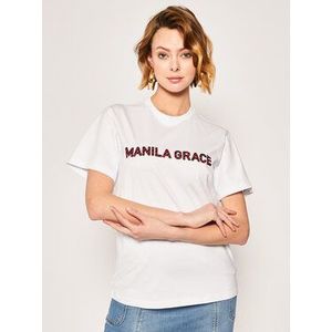 Manila Grace Tričko T169CU Biela Regular Fit vyobraziť