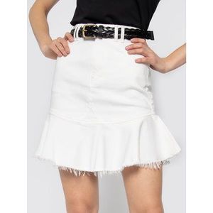Guess Džínsová sukňa JENNIFER LOPEZ Bloom W02D18 D2G6I Biela Slim Fit vyobraziť
