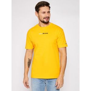 Tommy Jeans Tričko Tjm Linear Logo Tee DM0DM10219 Žltá Regular Fit vyobraziť