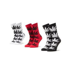 HUF Súprava 3 párov vysokých ponožiek unisex Essentials Plantlife Sock 3-Pk SK00465 r.OS Biela vyobraziť