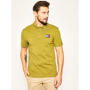 Tommy Jeans Polokošeľa Tjw Badge DM0DM07456 Zelená Regular Fit vyobraziť