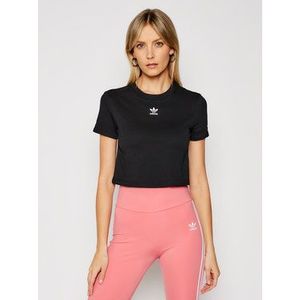 adidas Tričko Crop Top GN2802 Čierna Regular Fit vyobraziť