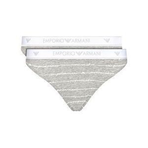 Emporio Armani Underwear Súprava 2 kusov brazílskych nohavičiek 163337 1P219 04148 Sivá vyobraziť