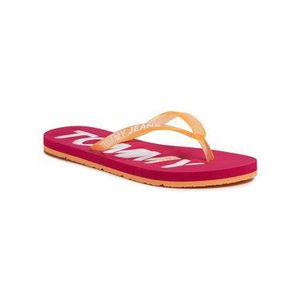 Tommy Jeans Žabky Pop Color Beach Sandal EN0EN00849 Oranžová vyobraziť
