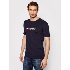 Tommy Hilfiger Tričko Logo Tee MW0MW17282 Tmavomodrá Regular Fit vyobraziť