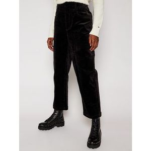 Tommy Jeans Bavlnené nohavice Corduroy DW0DW09092 Čierna Regular Fit vyobraziť