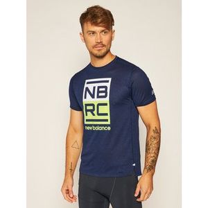 New Balance Funkčné tričko Printed Impact Run MT01235 Tmavomodrá Athletic Fit vyobraziť
