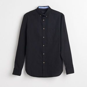 Reserved - Košeľa regular fit z organickej bavlny - Čierna vyobraziť