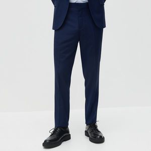 Reserved - Elegantné nohavice slim fit - Tmavomodrá vyobraziť