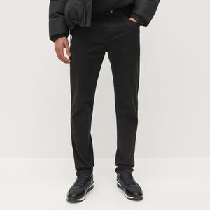 Reserved - Bavlnené nohavice slim fit - Čierna vyobraziť