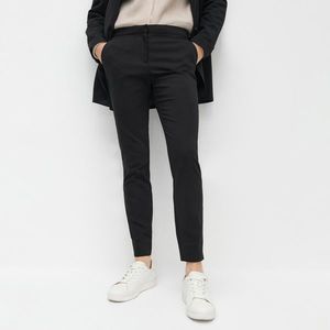 Reserved - Elegantné nohavice s elastickým pásom - Čierna vyobraziť
