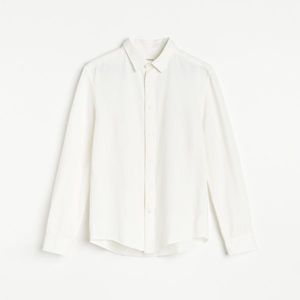 Reserved - Ľanová košeľa - Biela vyobraziť