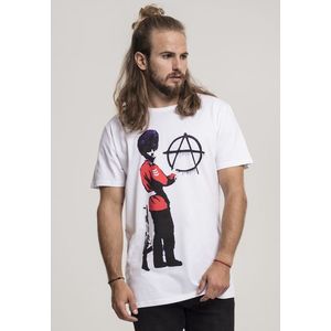 MERCHCODE Pánske tričko Banksy Anarchy Tee Farba: white, Veľkosť: 3XL vyobraziť