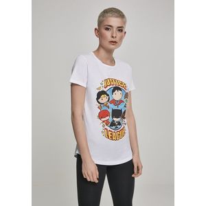 MERCHCODE Dámske tričko Ladies Justice League Comic Crew Fit Tee Farba: white, Veľkosť: L vyobraziť