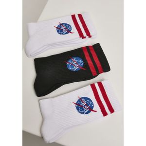 Pánske ponožky MR.TEE NASA Insignia Socks 3-Pack Farba: white/black/white, Veľkosť: 43-46 vyobraziť
