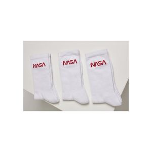 Pánske ponožky MR.TEE NASA Worm Logo Socks 3-Pack Farba: wht/wht/wht, Veľkosť: 43-46 vyobraziť