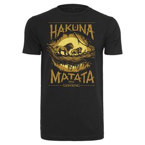 Pánske tričko MERCHCODE Lion King Hakuna Matata Tee Farba: black, Veľkosť: XS vyobraziť