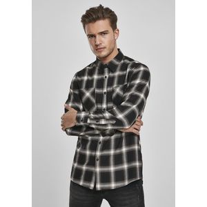 Pánska košeľa URBAN CLASSICS Checked Flanell Shirt 6 black/white Veľkosť: S, Pohlavie: pánske vyobraziť