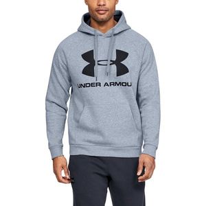 Pánska mikina Under Armour Rival Fleece Logo Hoodie Grey Veľkosť: S vyobraziť