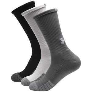 Ponožky Under Armour Heatgear Crew Grey Steel Sock 3-Pack Veľkosť: M vyobraziť