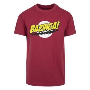 Pánske tričko MERCHCODE Big Bang Theory Bazinga Tee Farba: burgundy, Veľkosť: S vyobraziť