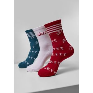 Ponožky MR.TEE Skrrt AOP Socks 3-Pack Farba: red/white/petrol, Veľkosť: 43-46 vyobraziť