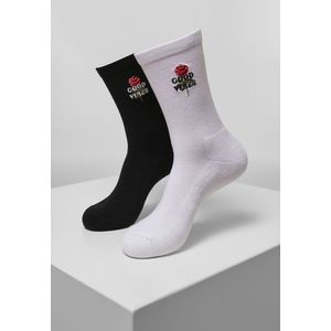 Ponožky MR.TEE Good Vibes Socks 2-Pack Farba: black/white, Veľkosť: 39-42 vyobraziť