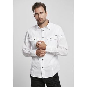 Pánska košeľa BRANDIT Slim Worker Shirt Farba: white, Veľkosť: 3XL vyobraziť