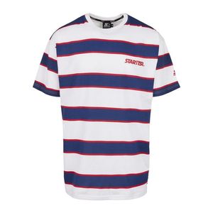 Pánske tričko STARTER Logo Striped Tee Farba: white/blue, Veľkosť: L vyobraziť