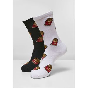 Ponožky MR.TEE French Fries Socks 2-Pack Farba: black/white, Veľkosť: 43-46 vyobraziť
