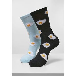 Ponožky MR.TEE Fried Egg Socks 2-Pack Farba: black/lightblue, Veľkosť: 43-46 vyobraziť